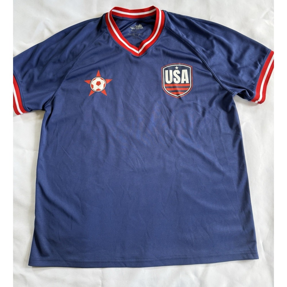 Tram Gear USA soccer XL Blue Jersey 12